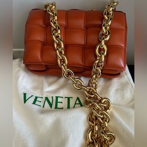 Bottega Veneta Chain Cassette Padded Leather Crossbody Bag – Gold Chain